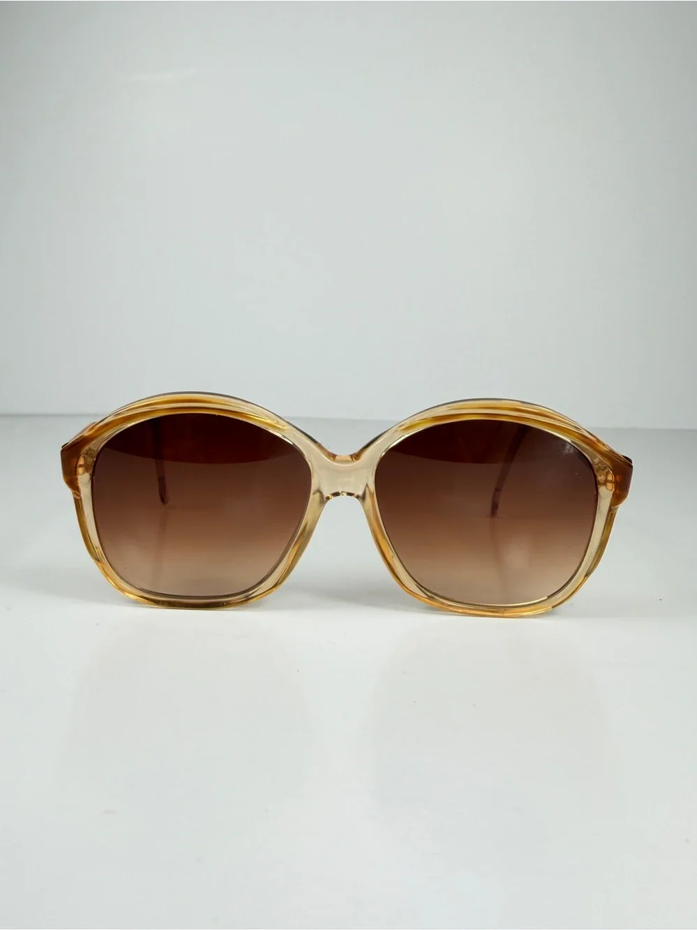 Rare Vintage CELINE C46 13 Deadstock Triomphe Amber Oversized Sunglasses France